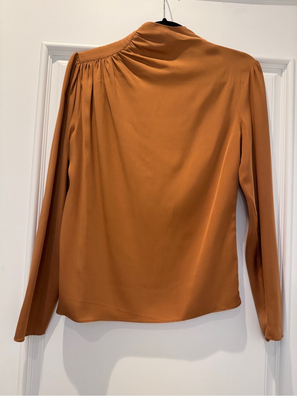 Intermix Draped Silk Blouse Size 2 - Picture 4 of 6